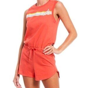 ❤️ Nike Women's Romper Red Retro Rainbow Sportswear Cotton Graphic Jersey XS